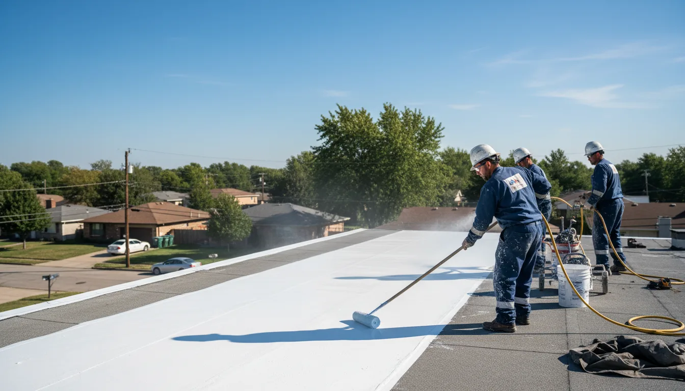Commercial roof coating in Larsen, WI near me
